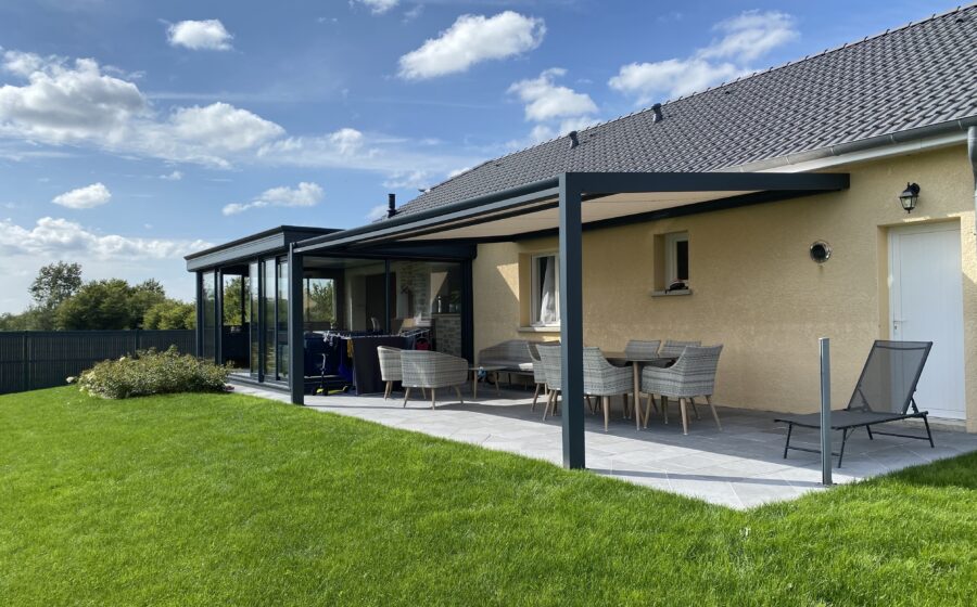 Pergola à toile enroulable