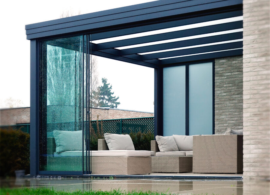 Pergola à toiture plate