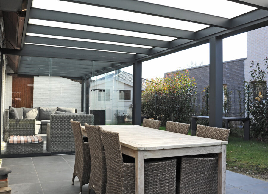 Pergola à toiture plate