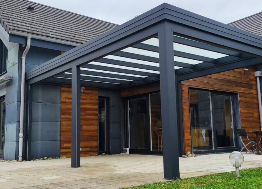 Pergola à toiture plate
