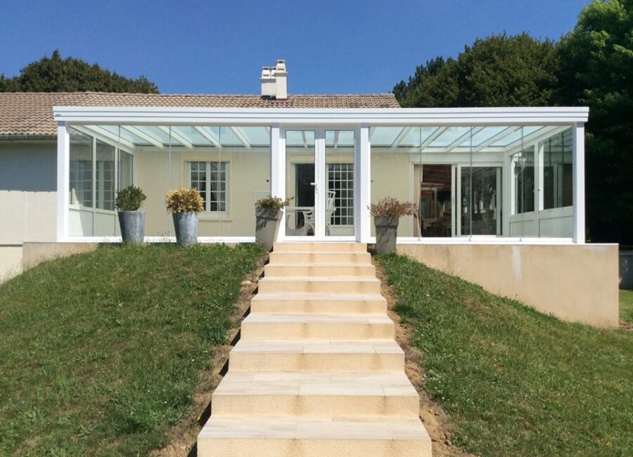 Pergola à toiture plate
