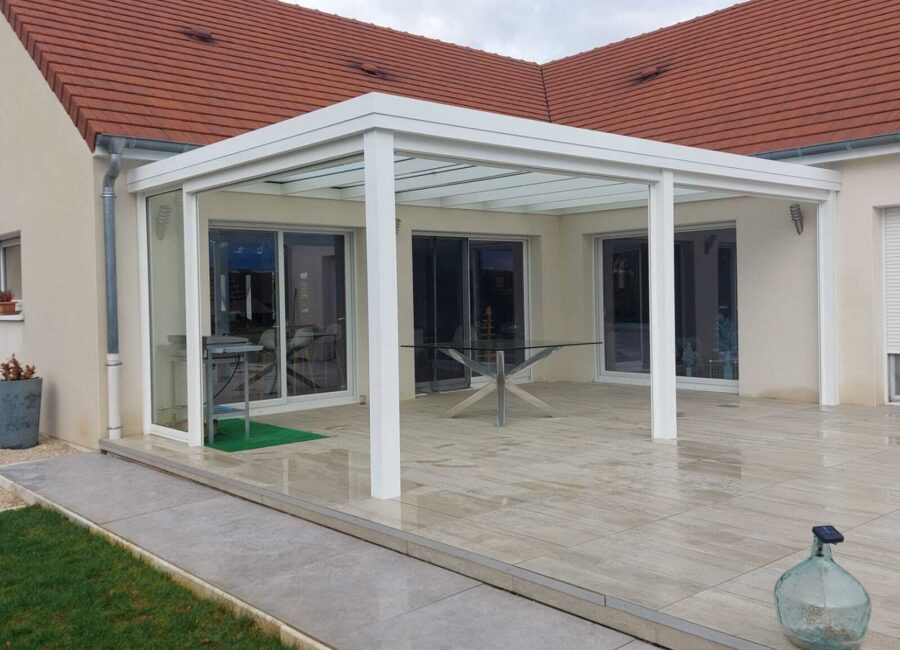 Pergola à toiture plate