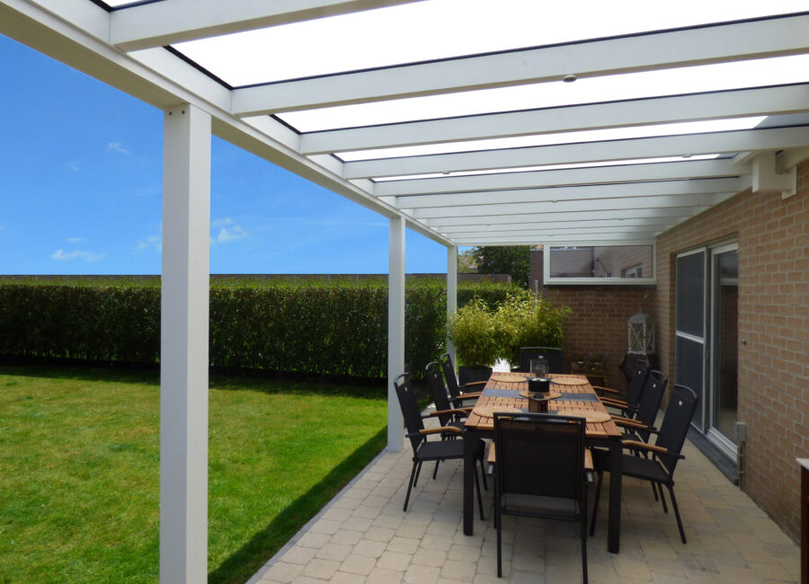 Pergola à toiture plate