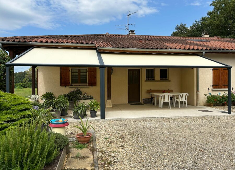 Pergola à toile enroulable